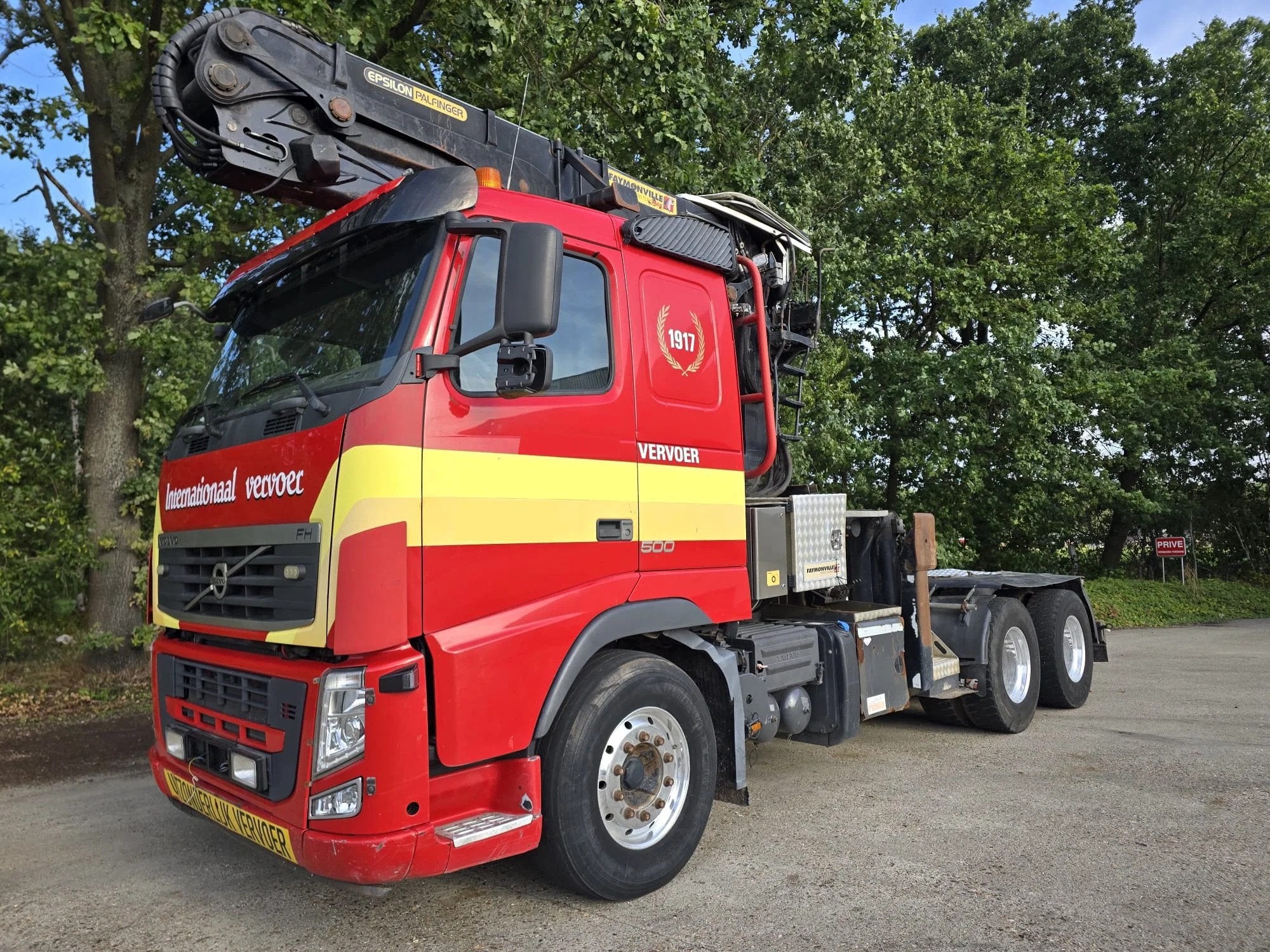 Volvo FH 500 Crane Epsilon S270L / 70000 Kg Gross weight, Cuir, Euro 5, Achat, Entreprise