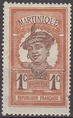Martinique - Vrouw met trditionele hoofddrag (1908), Enlèvement ou Envoi, Non oblitéré