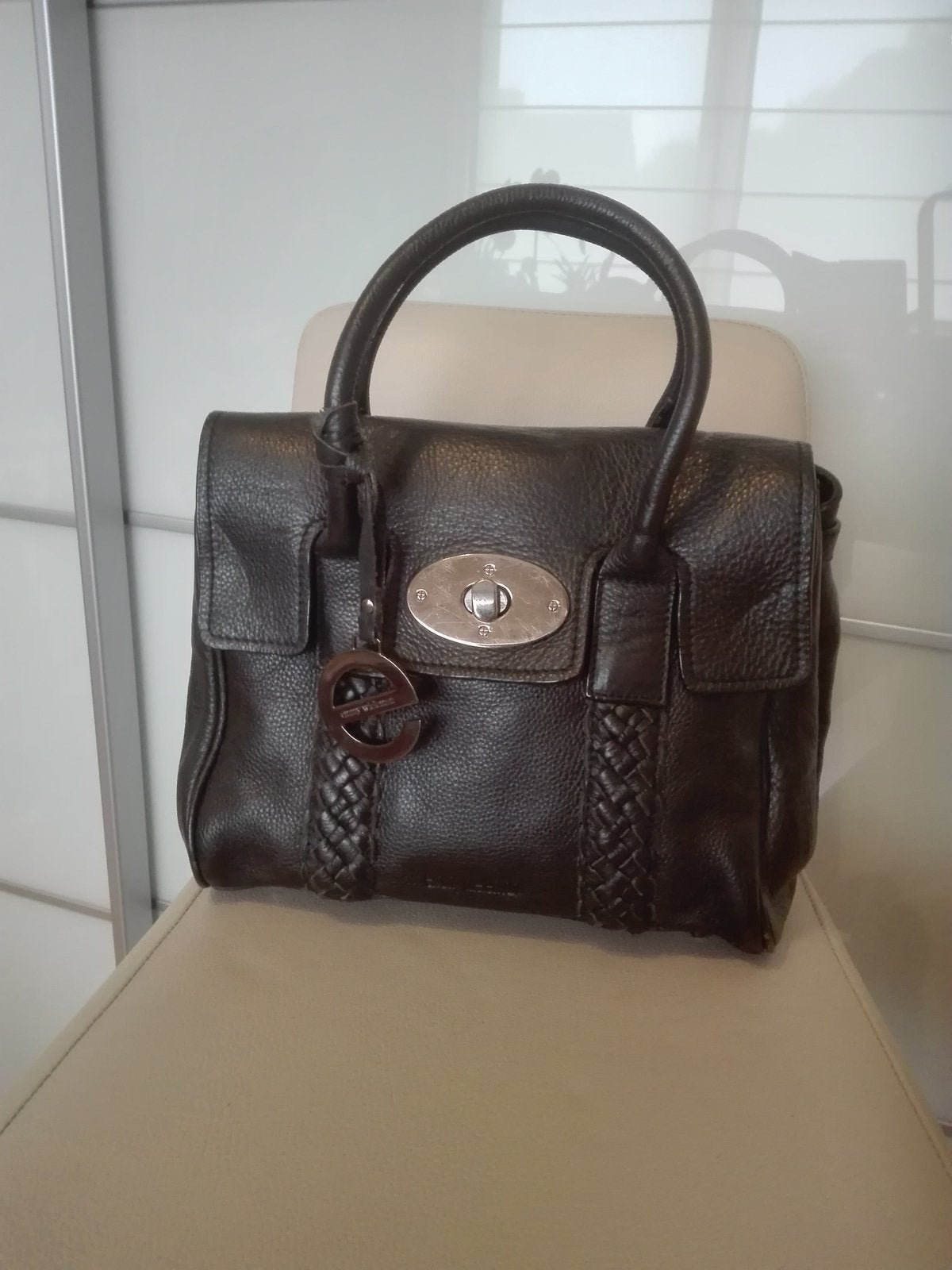 Handtas leder merk “ EMMY WIELEMAN “, Enlèvement, Comme neuf, Noir, Sac à main