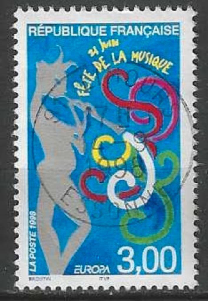 France 1998 - Yvert 3166 - Europe - Festival de musique (ST), Envoi, Affranchi
