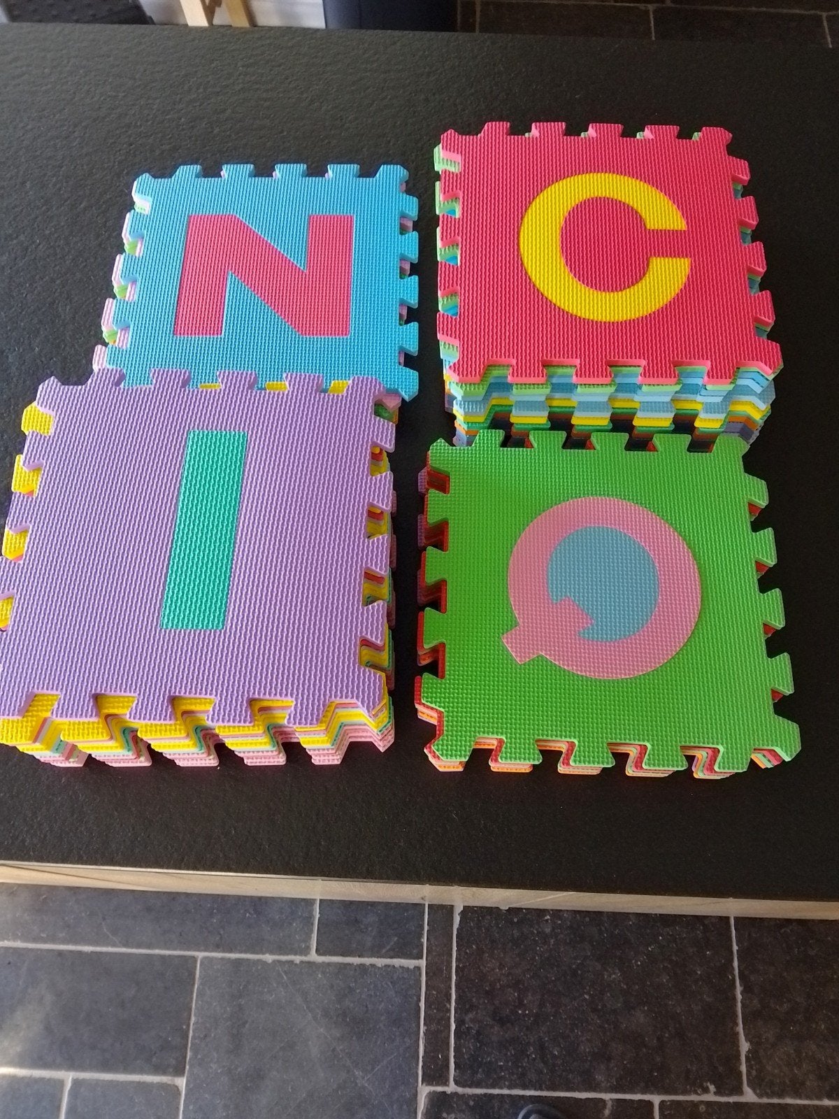 Kinder puzzelmat met letters en cijfers, Ophalen