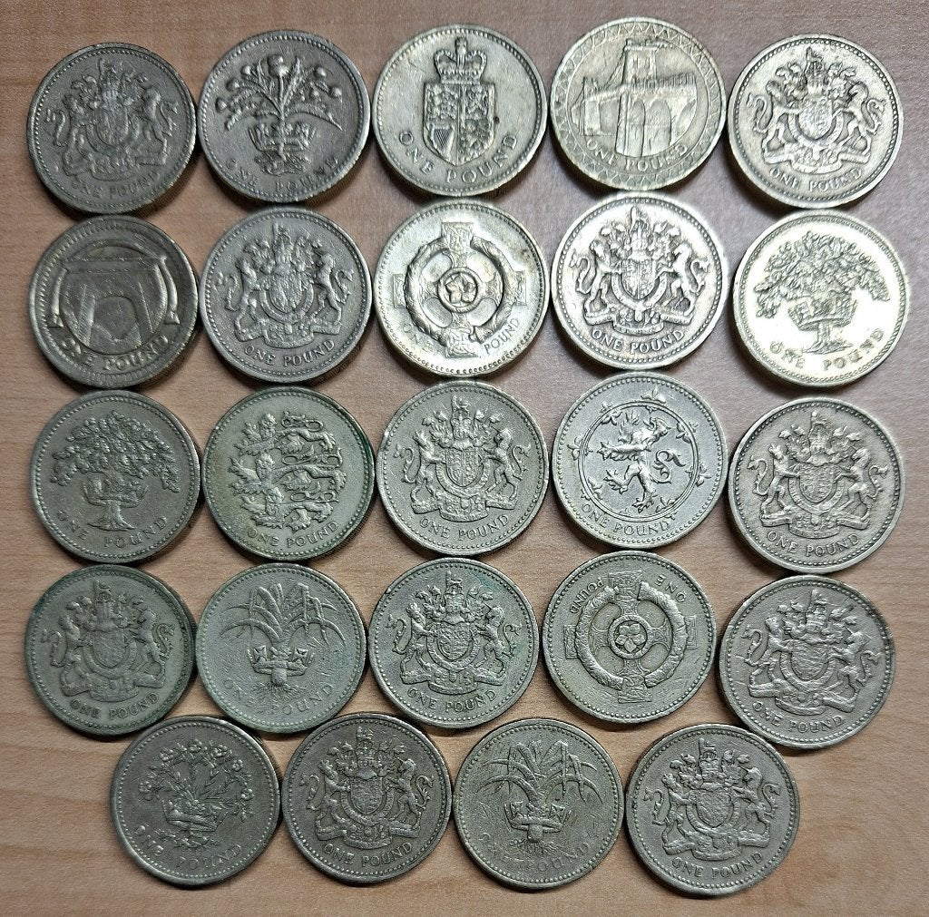 24x  BRITSE POND, Ophalen of Verzenden, Overige landen, Losse munt