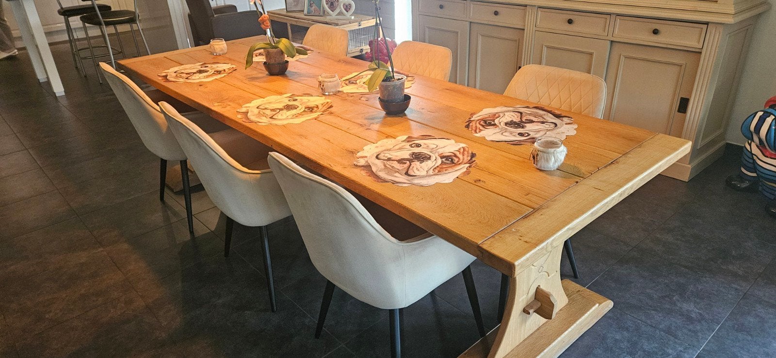 6 mooie fluwelen stoelen kuipzeteltjes, Huis en Inrichting, Stoelen, Ophalen