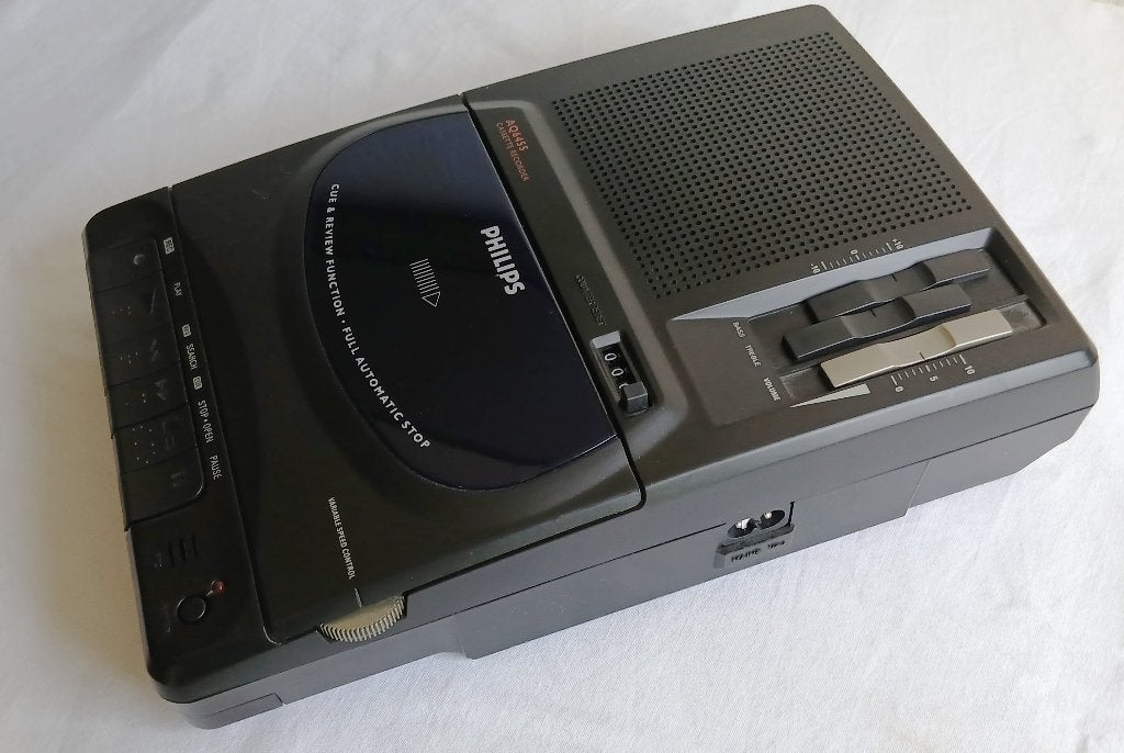 Vintage Philips AQ6455 Cassetterecorder ( in nieuwstaat ), Audio, Tv en Foto, Cassettedecks, Ophalen, Enkel, Philips