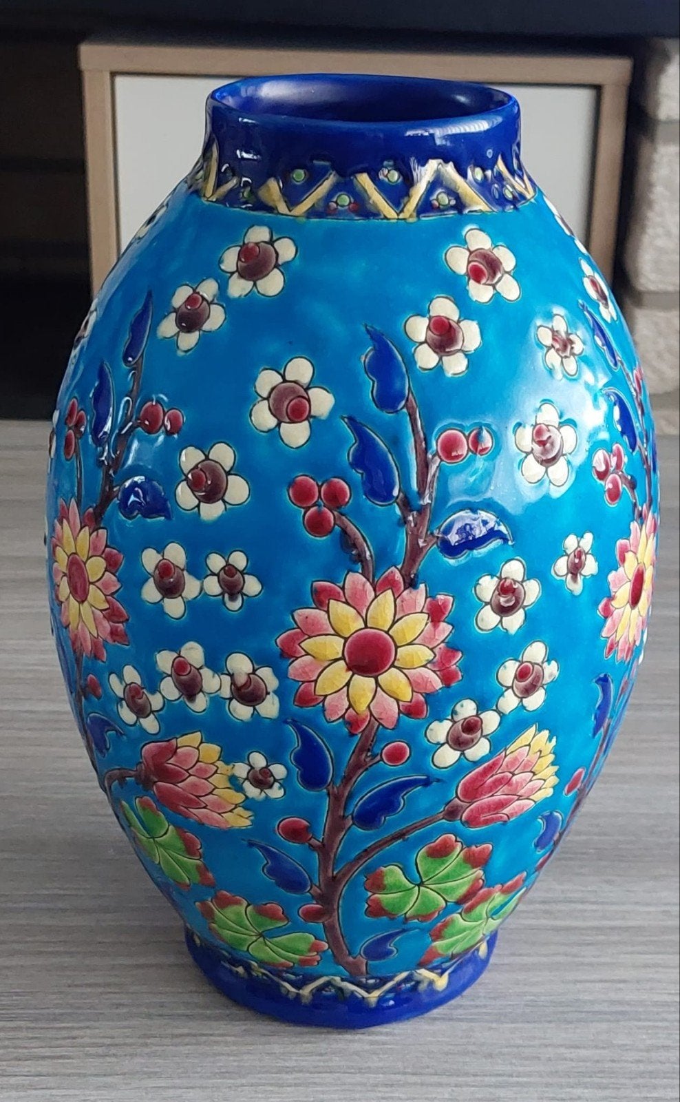 Vase Kéramis Catteau de style art déco. Parfait état. Hauteu, Antiquités & Art, Enlèvement