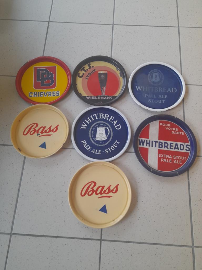 Emaille dienbladen bier tussen de 25€ en 50€, Verzamelen, Biermerken, Ophalen of Verzenden