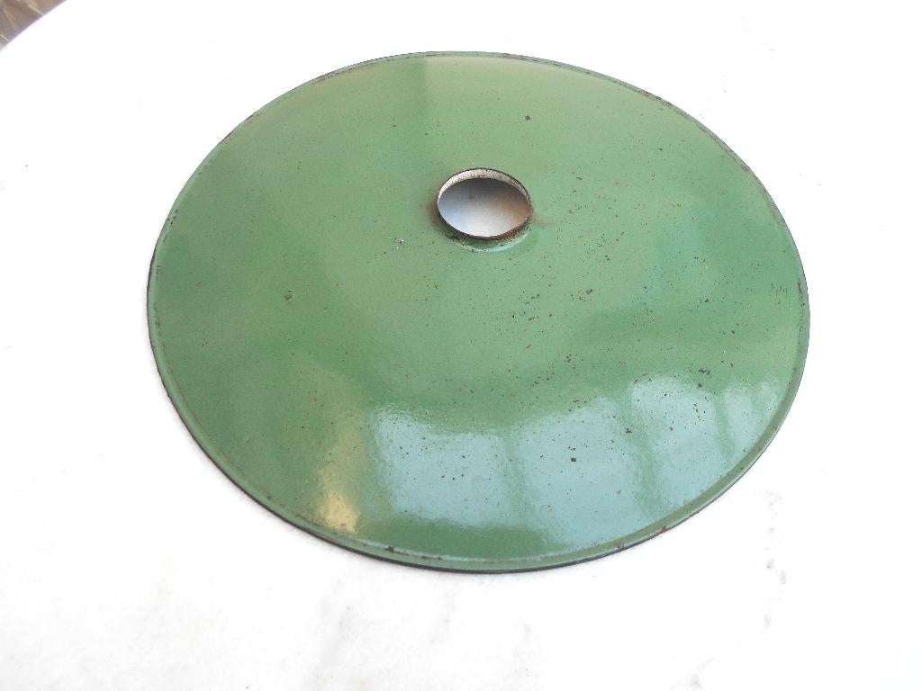ancien abat jour industriel tôle émaillée, Enlèvement ou Envoi, Utilisé, Vert, Rond