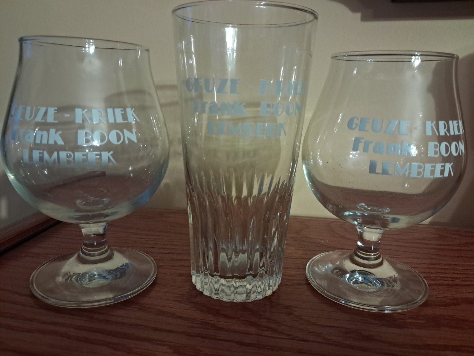 3 verres á gueuze de Frank BOON, Collections, Enlèvement