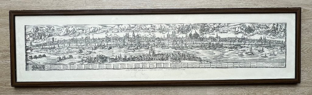 Historische gravure in kader, Ophalen