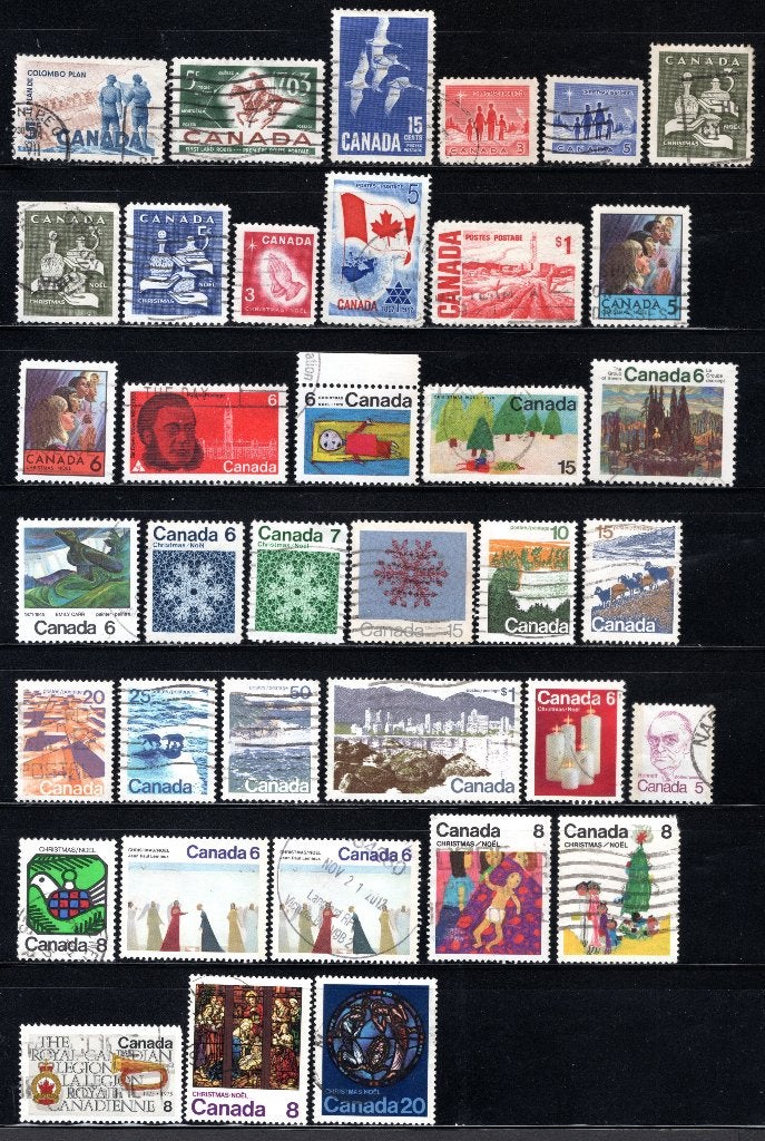 Canada Lot de timbres timbrés -1, Envoi, Affranchi, Amérique du Nord