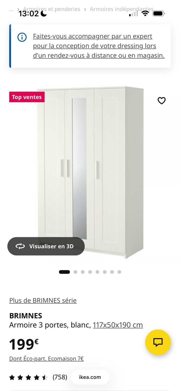 Armoire à vendre, Enlèvement, Comme neuf