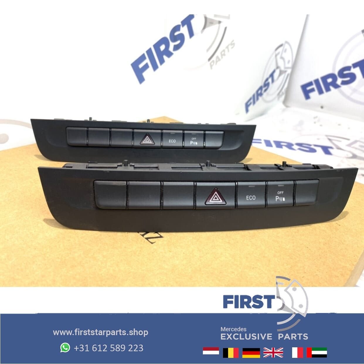 A2469051501 radio knoppen alarmlicht schakelaar Mercedes A B, Utilisé, -, -, Enlèvement ou Envoi