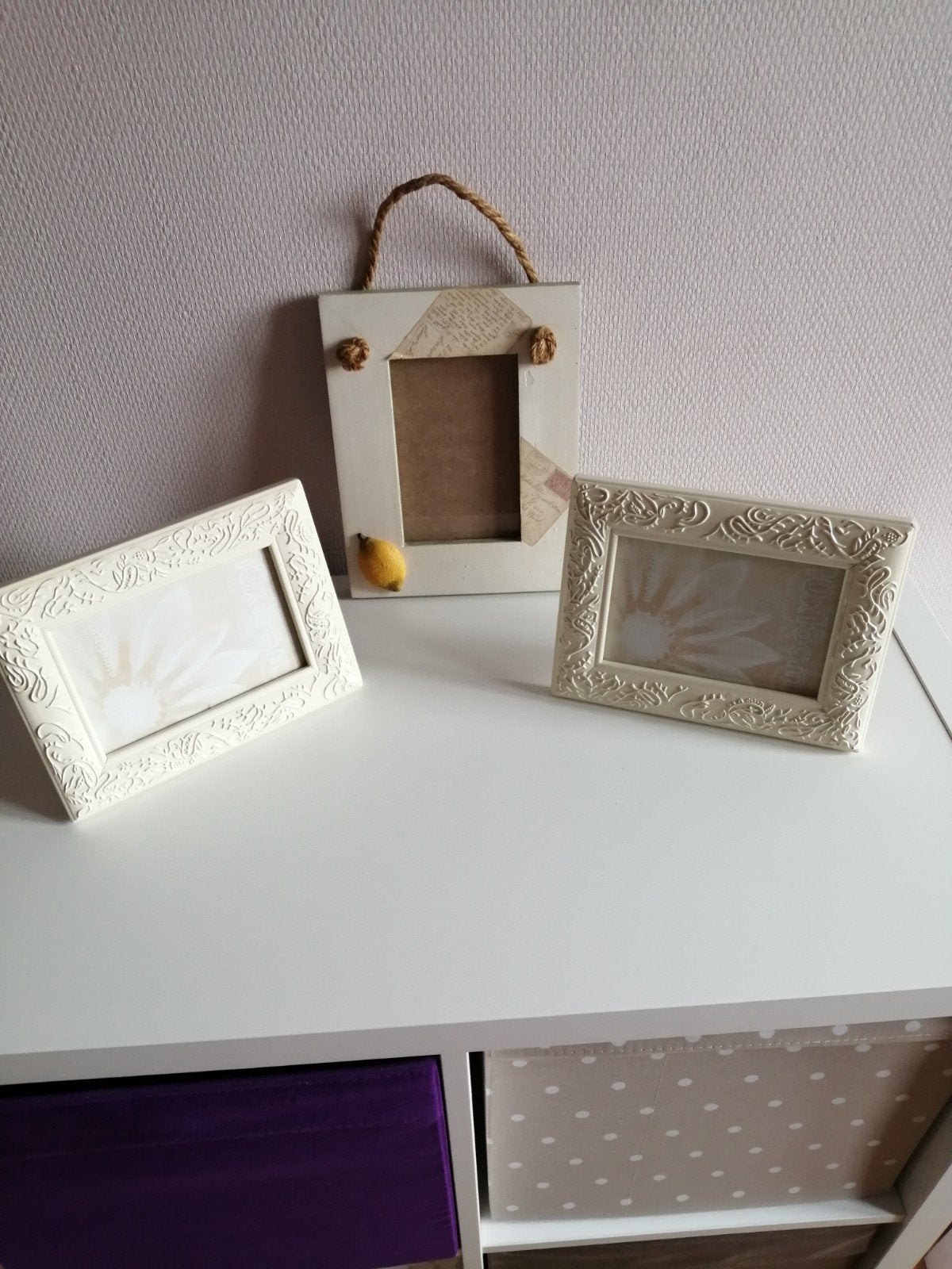 3 mooie bleke fotokaders voor foto's 10 x 15 cm, Enlèvement