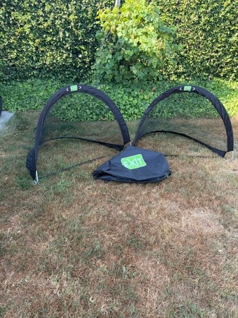 EXIT Flexx pop-up voetbaldoel 120x80cm (set van 2) - zwart, Kinderen en Baby's, Ophalen, Zo goed als nieuw