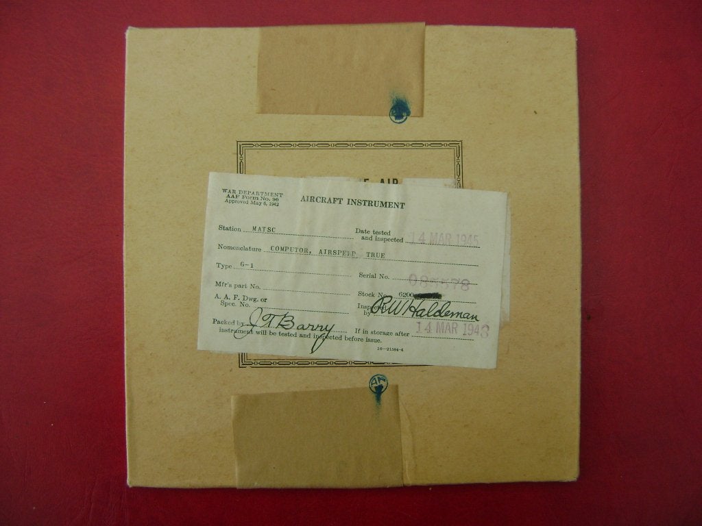 USAAF computer, airspeed, true, type G1., Enlèvement ou Envoi, Armée de l'air, Autres types