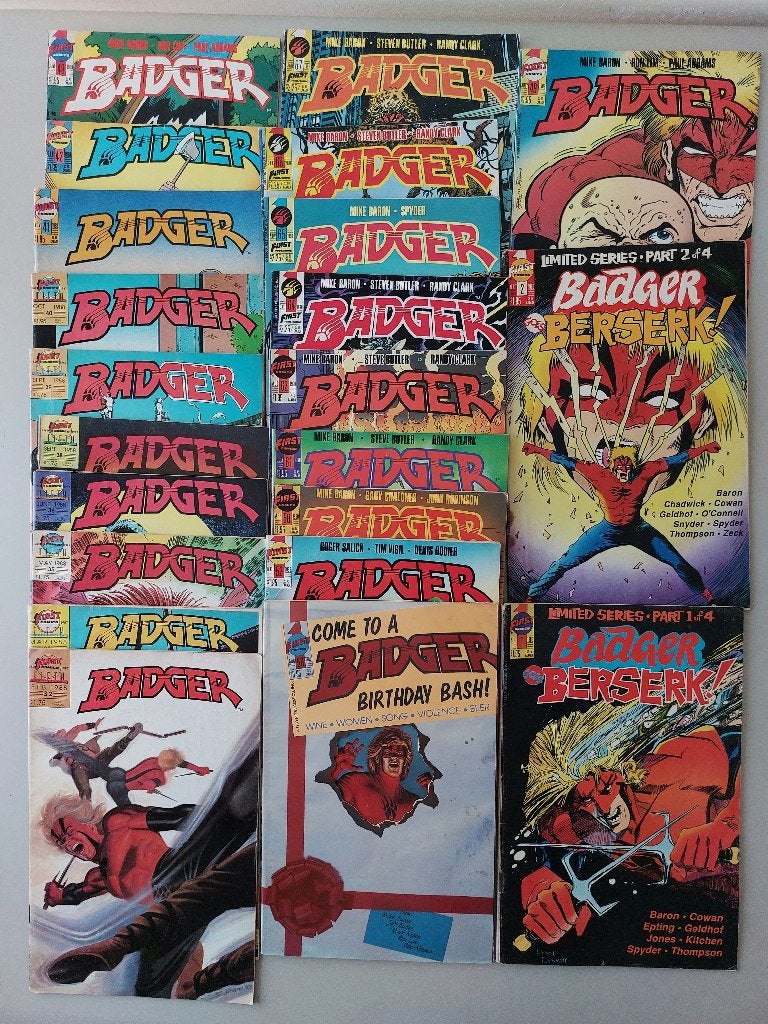 BD comics Badger 32 à 67 - & Badger goes Berserk! T1-2, Livres, Comics, Enlèvement ou Envoi, Comme neuf