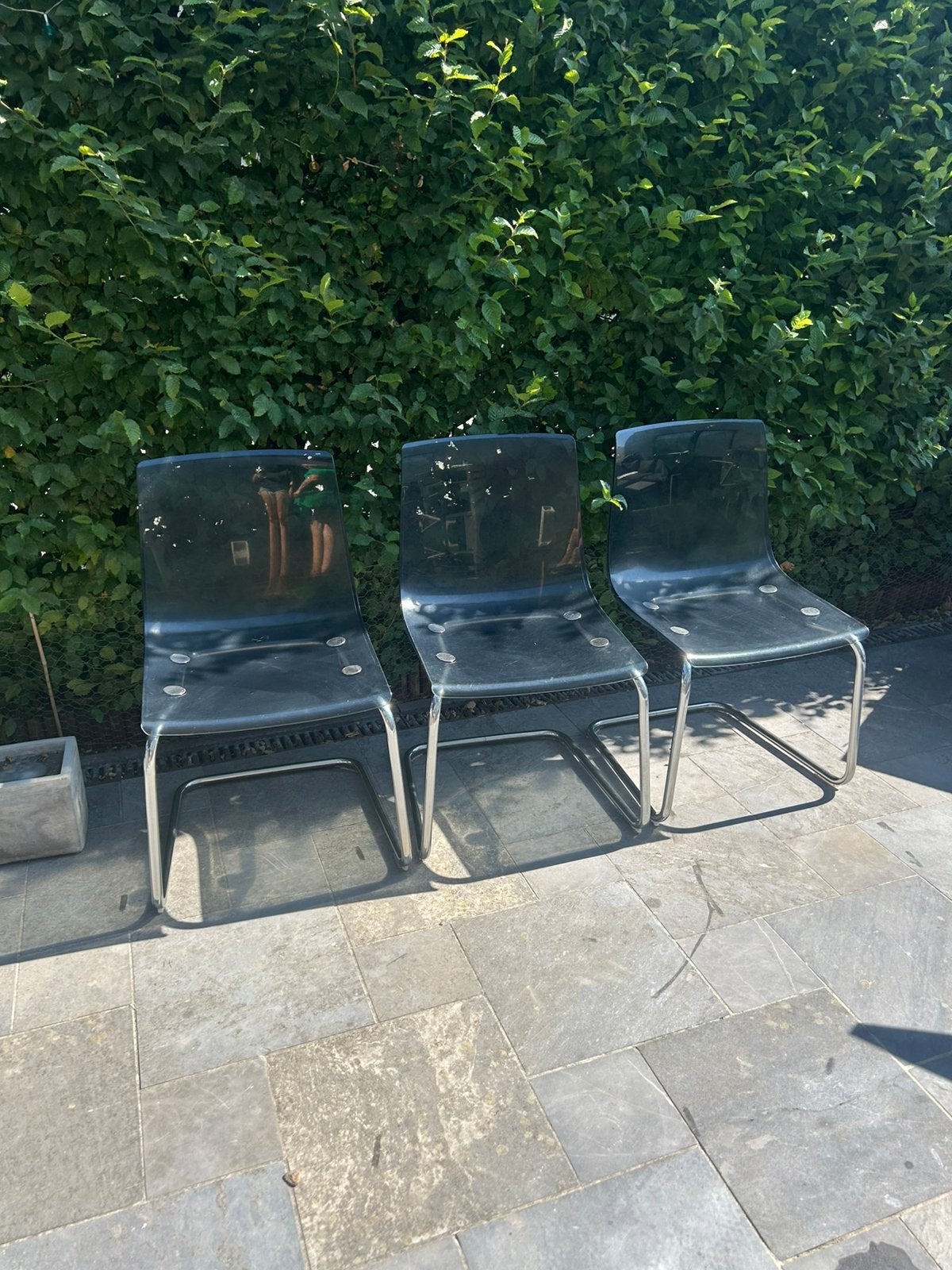 Chaises Ikea Tobias 3x, Trois, Gris, Modern, tijdloos, Synthétique