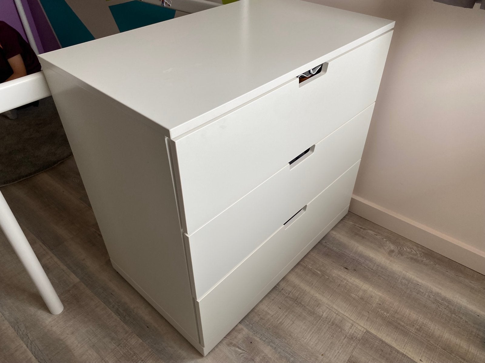 Ikea Nordli kast met 3 lades en bovenblad, Maison & Meubles, Enlèvement, Comme neuf