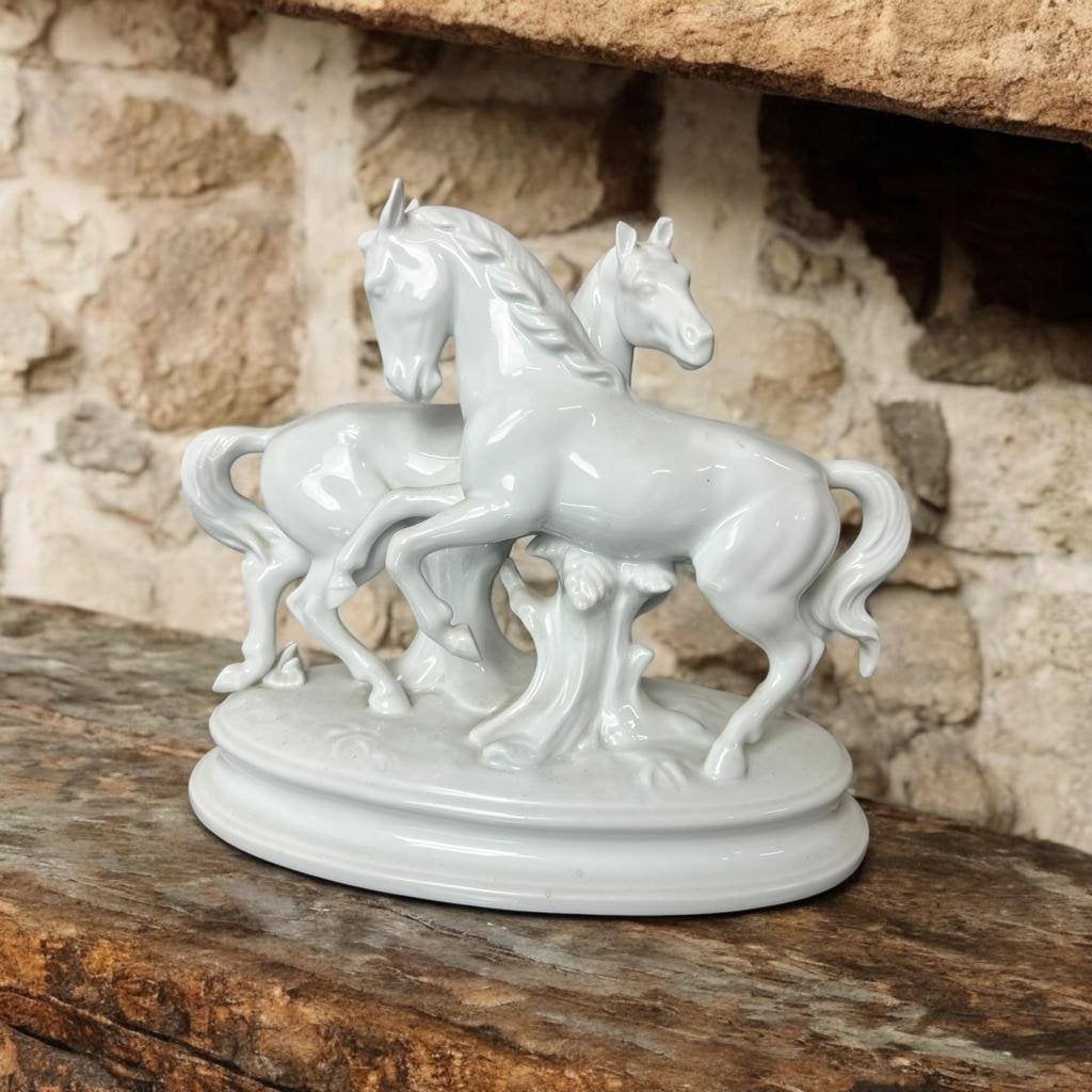 Vintage porseleinen beeld paarden : GEROLD BAVARIA, Enlèvement