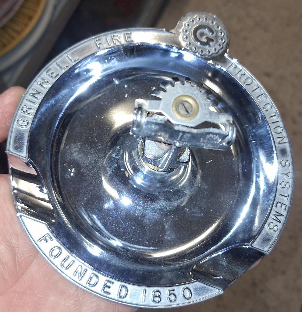 Grinnell asbak met sprinkler, Ophalen of Verzenden, Asbak