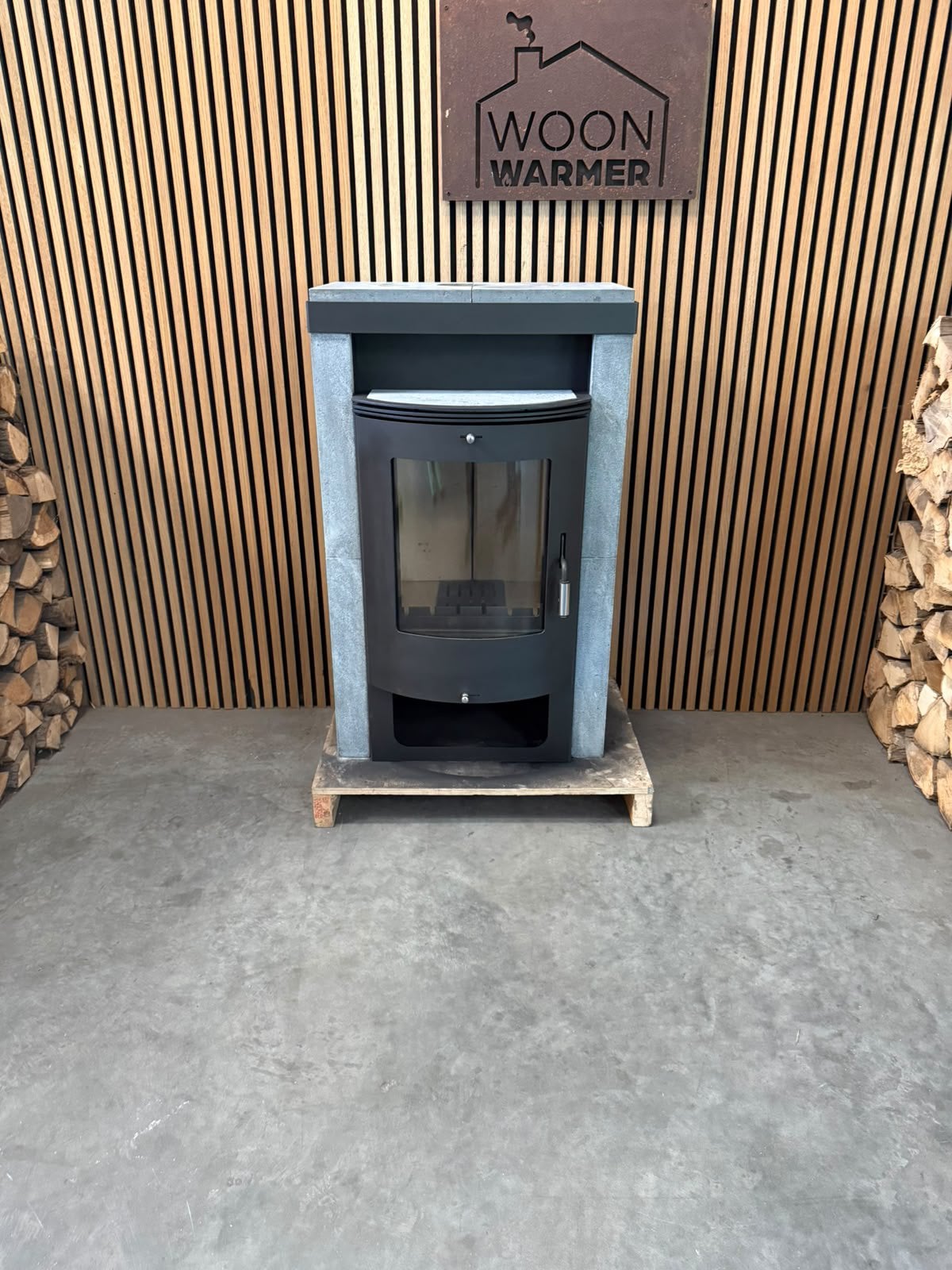 26117 Poêle à bois avec stéatite 8kw, Enlèvement, Utilisé, Bois, Autoportant