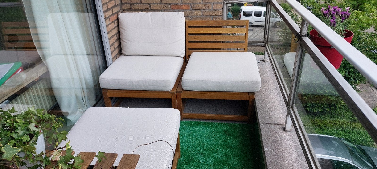 Knus loungeset Ikea in prima staat.9 maanden oud., Tuin en Terras, Tuinsets en Loungesets, Ophalen, Loungeset
