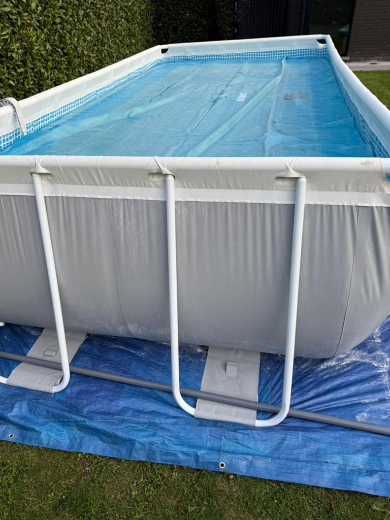 Pisicne Intex 4,88m x 2,44m + filtre a sable + rechauffeur, Tuin en Terras, Zwembaden, Zo goed als nieuw, Ophalen
