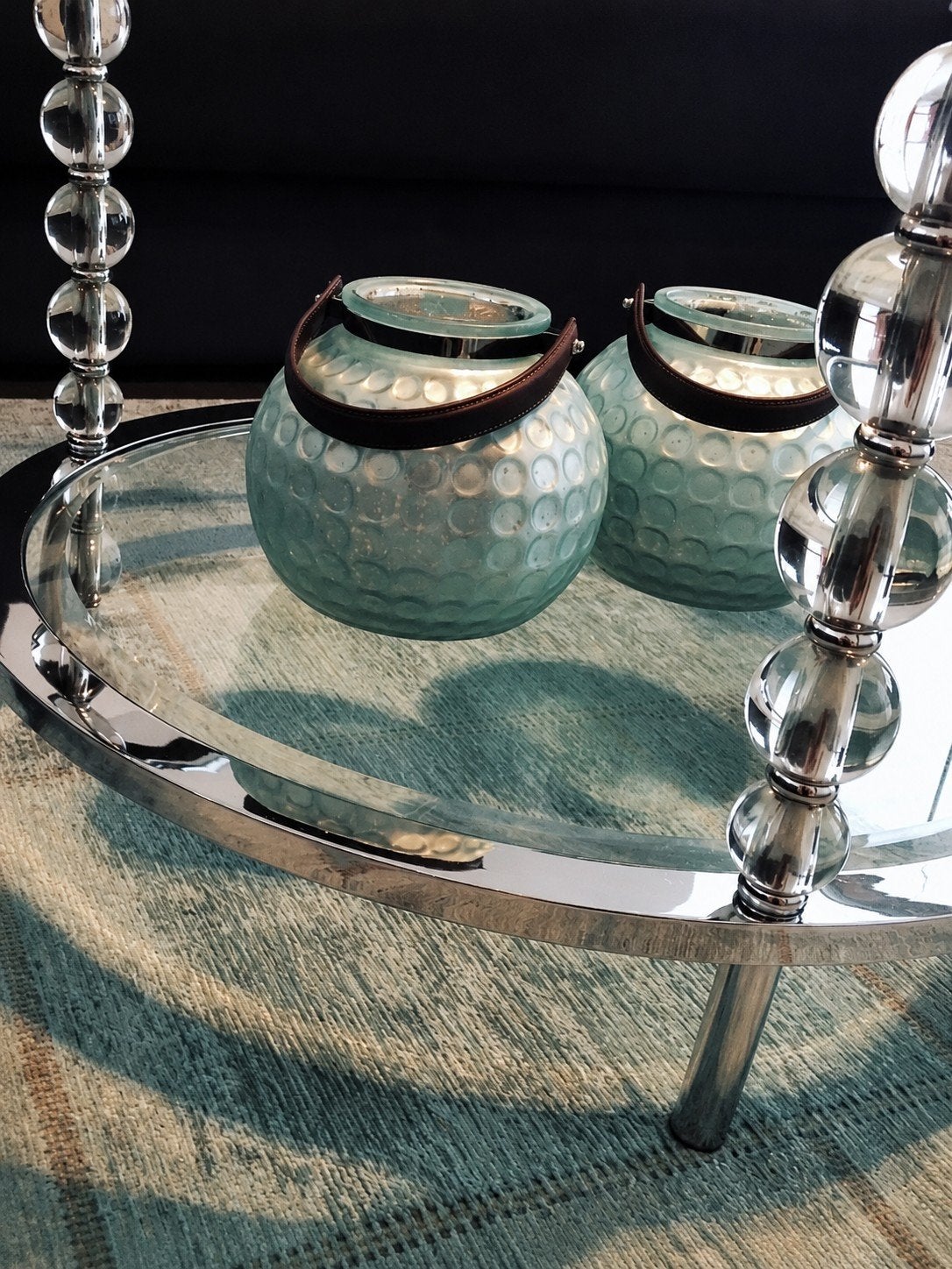 Table basse ronde en verre avec structure chromée, Maison & Meubles, Accessoires pour la Maison | Étagères, Enlèvement