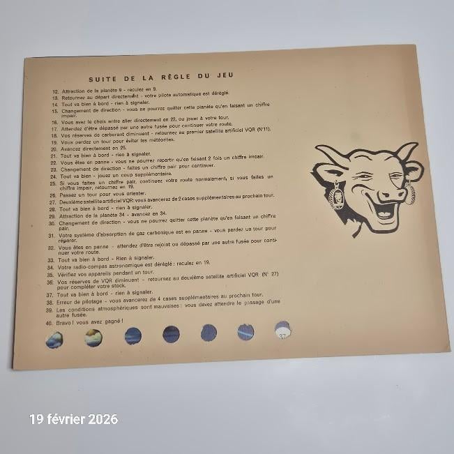 La vache qui rit jeu publicitaire fromagerie bel, Envoi, Comme neuf, Panneau publicitaire