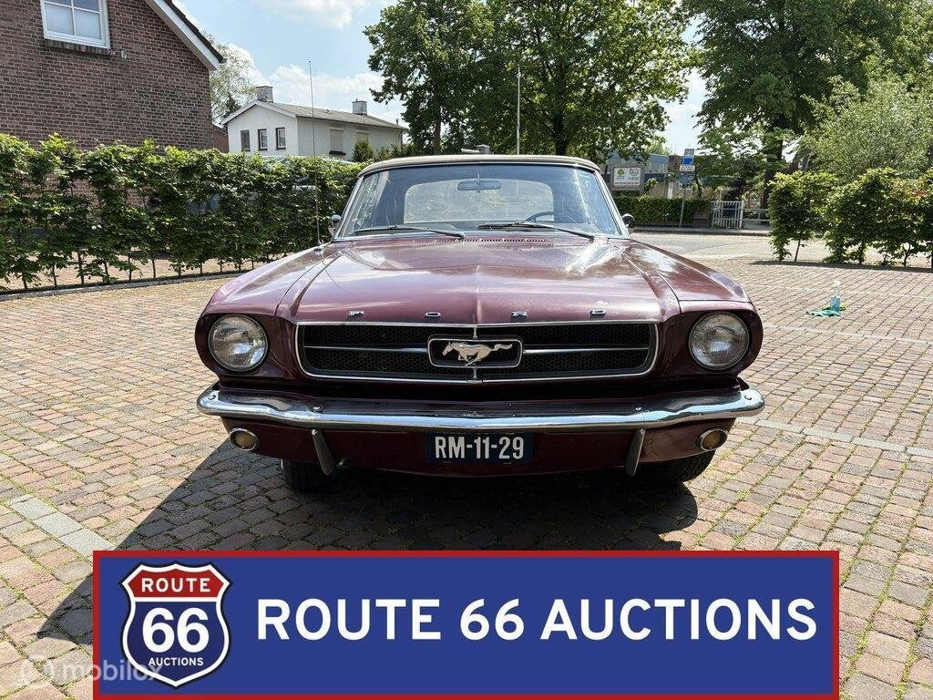 Ford Mustang Cabriolet | 1965 | Route 66 Auctions, Zwart, Bedrijf, Handgeschakeld, Overige carrosserie