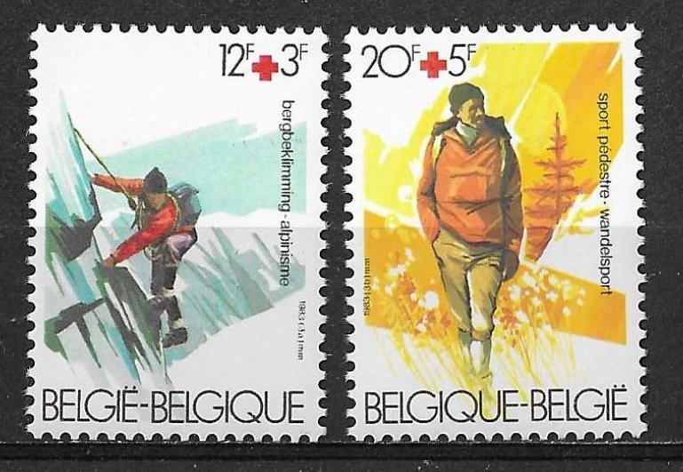 België OPC 2082-83 Belgisch Rode Kruis Sport **, Ophalen of Verzenden, Postfris, Postfris, Rode kruis