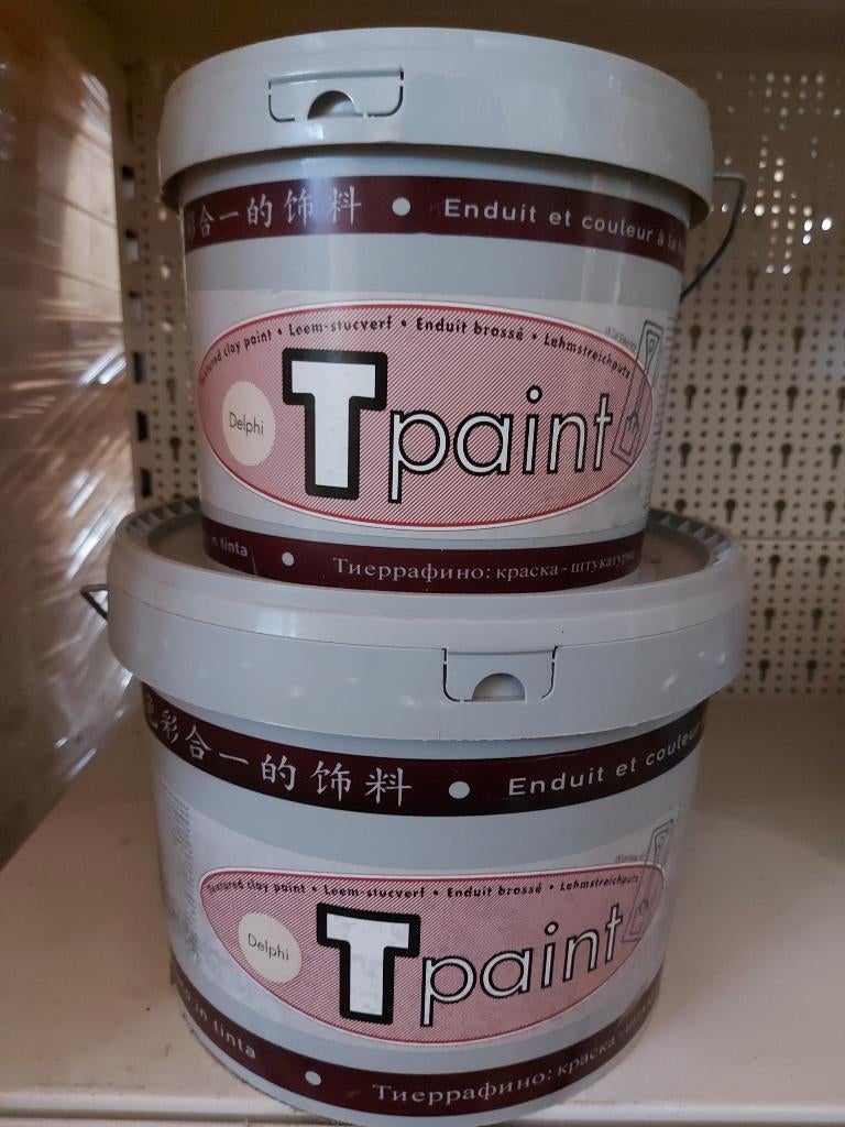 Tierrafino T-paint 6kg en 12,5kg verschillende kleuren, Doe-het-zelf en Bouw, Platen en Panelen, Nieuw, Overige materialen, Ophalen