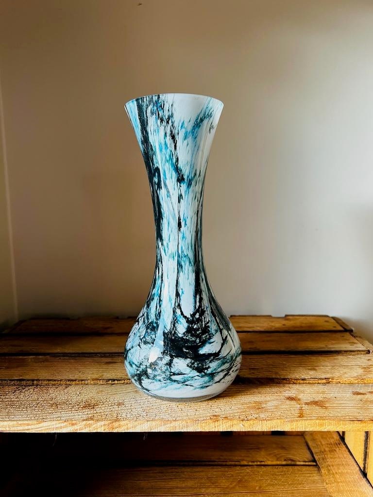 Opaline vaas Leonardo retro spage age stijl Moretti, Ophalen of Verzenden