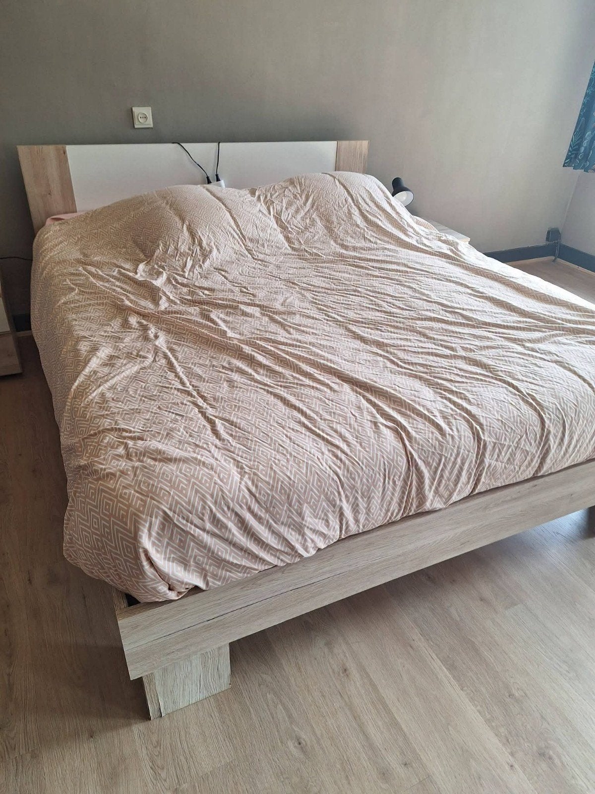 Chambre à coucher, Maison & Meubles, Beige, Enlèvement, Utilisé, 200 cm