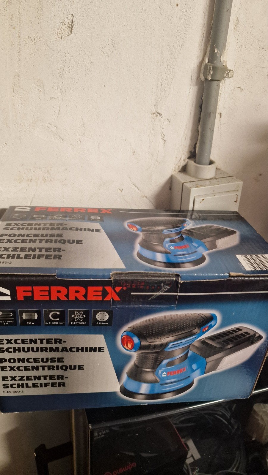 Ponceuse excentrique FERREX 350W – Neuve, jamais utilisée, Doe-het-zelf en Bouw, Ophalen, Nieuw, Minder dan 600 watt