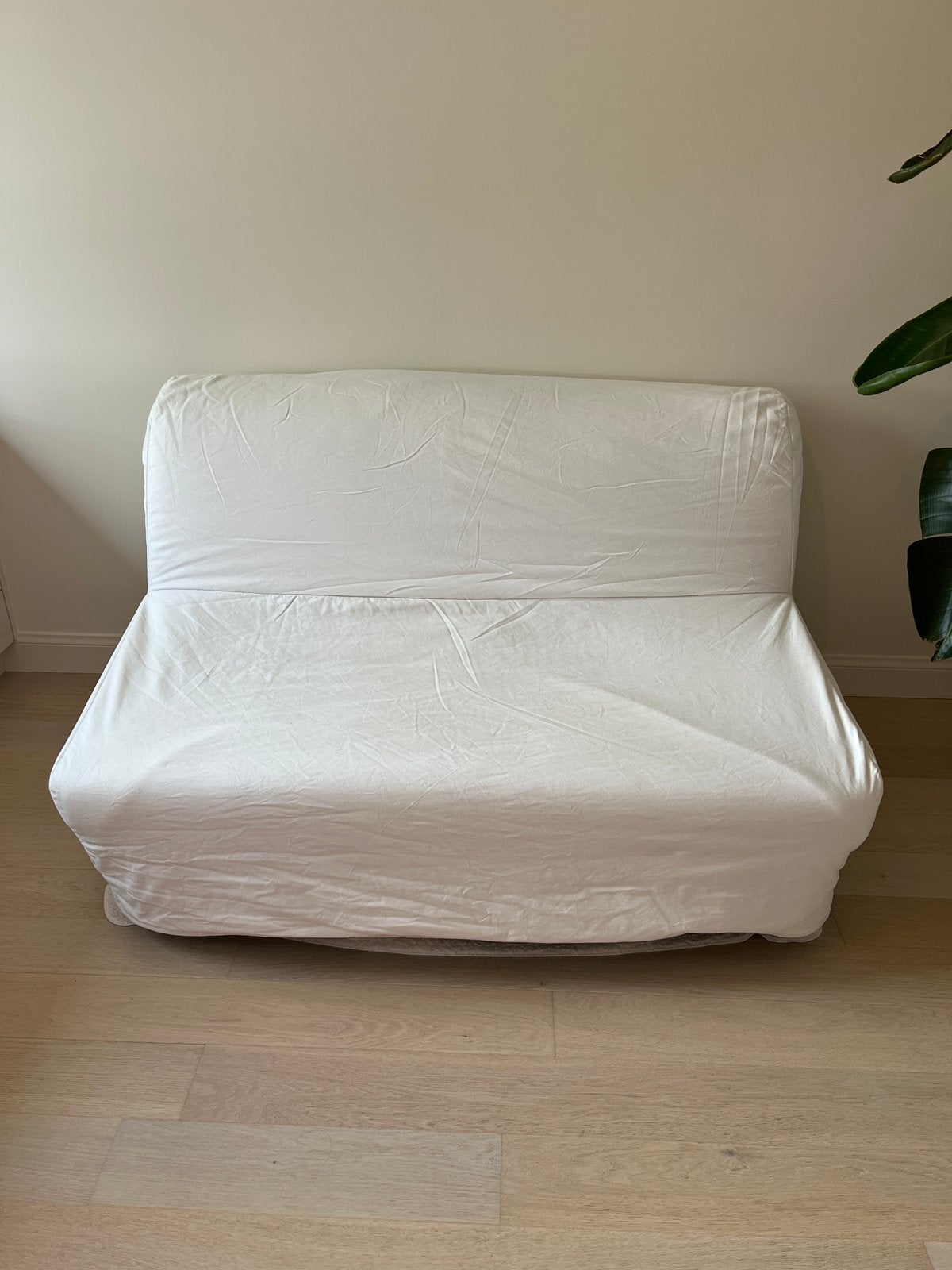 Ikea LYCKSELE 2-zits slaapbank, Ophalen, Gebruikt, Tweepersoons, Crème