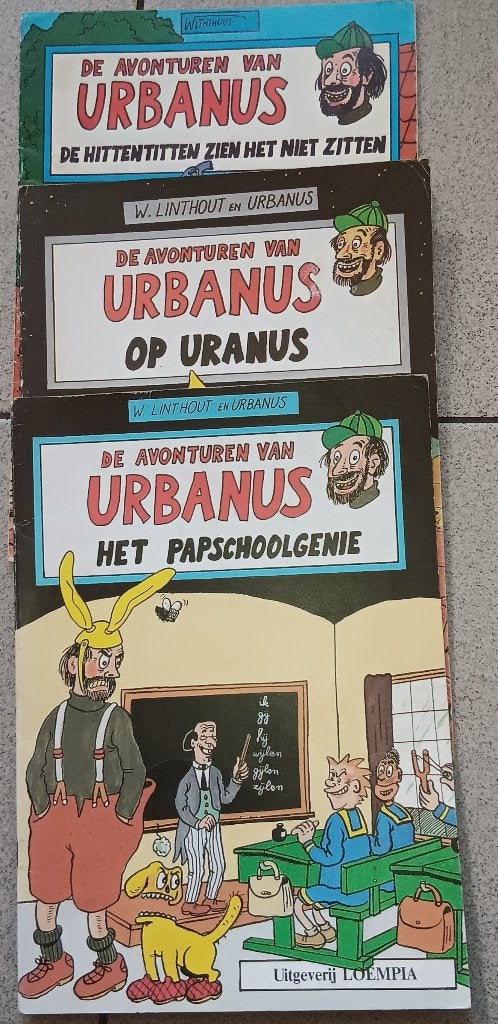 URBANUS 3 oude strips zie foto voor titels, Boeken, Ophalen of Verzenden, Zo goed als nieuw, Linthout en Urbanus