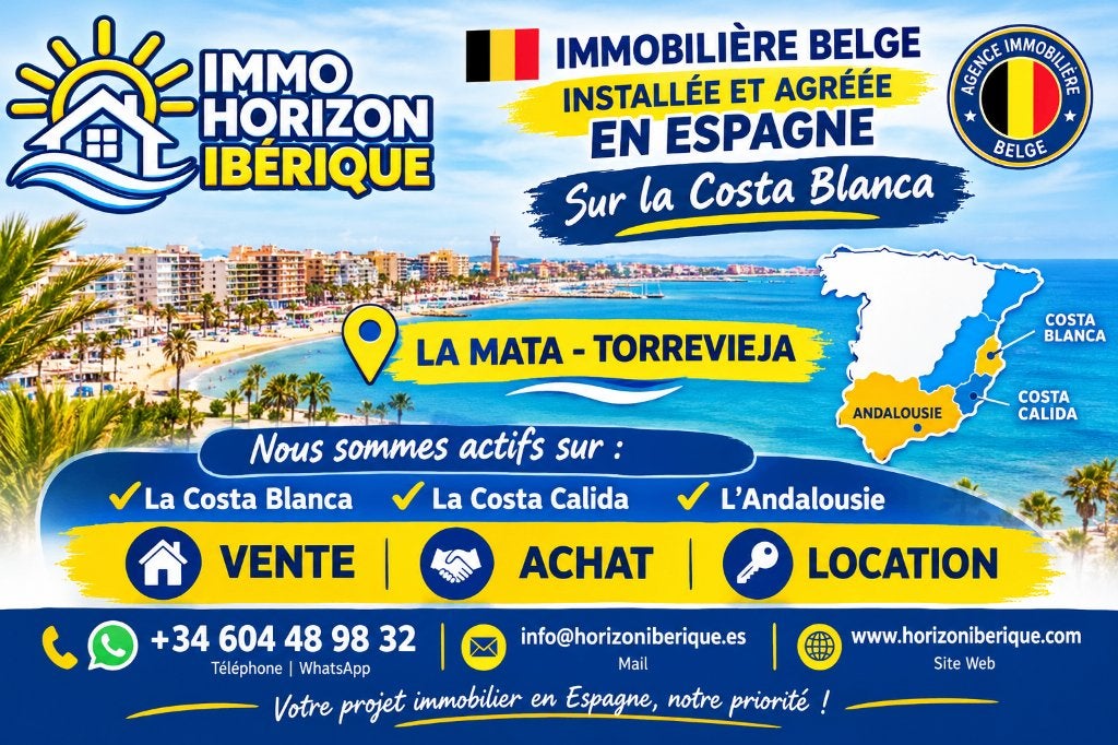 Agence immobilière Belge installée et agréée à Torrevieja, Appartement, Torrevieja - La Mata, Espagne, Autres