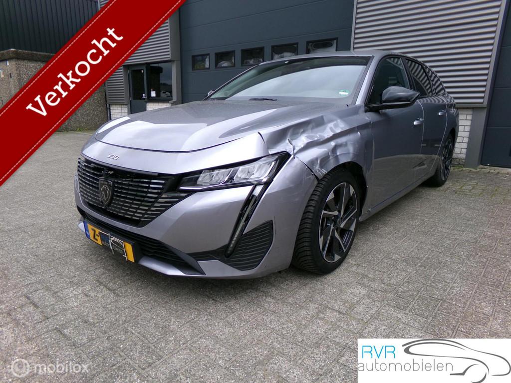Peugeot 308 SW 1.6 Plug-in Hybrid ALLURE / SCHADE, Gebruikt, Zwart, 4 cilinders, 1634 kg