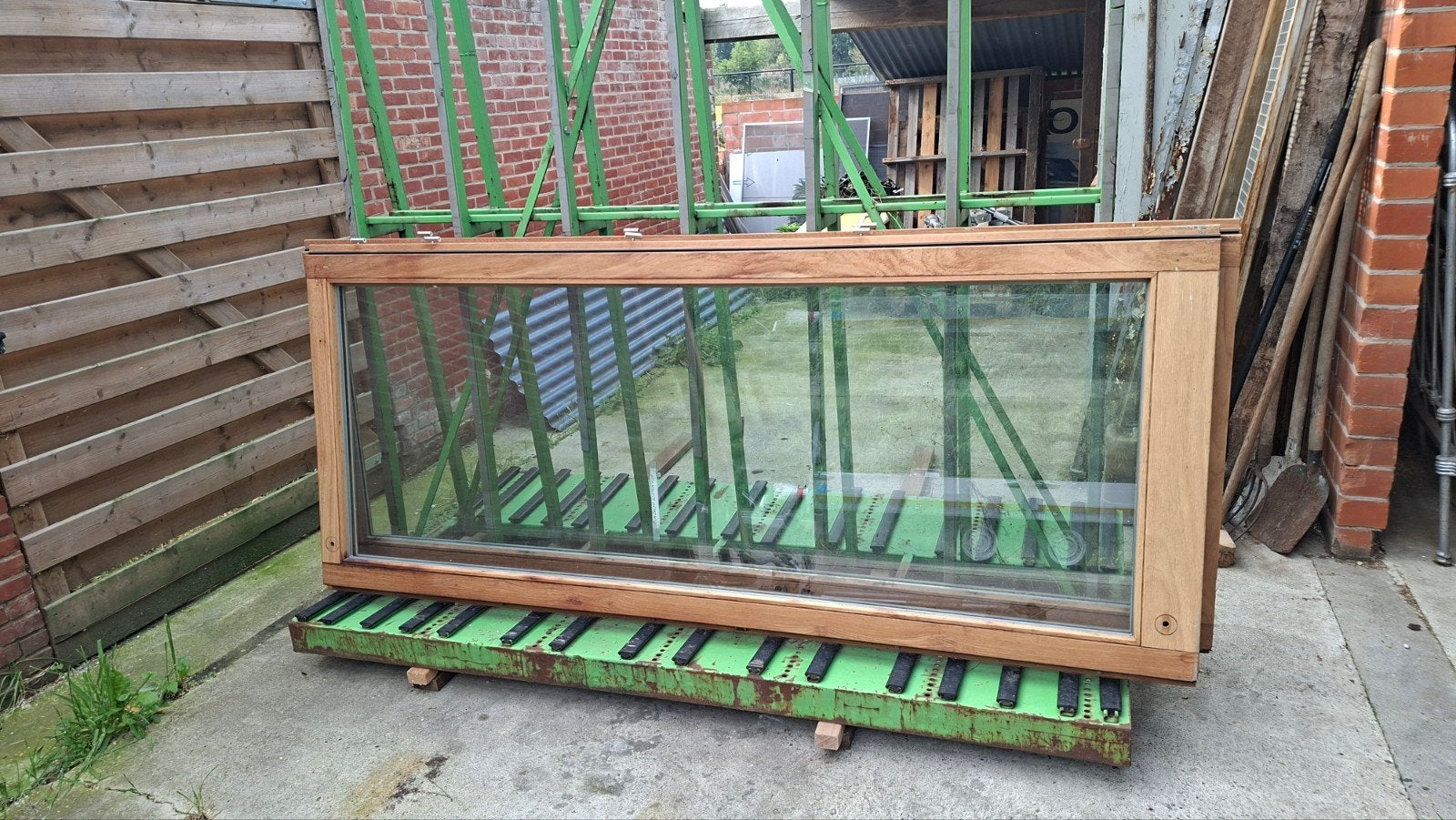 Houten buitendeuren, 215 cm of meer, Glas, Ophalen, 100 tot 120 cm
