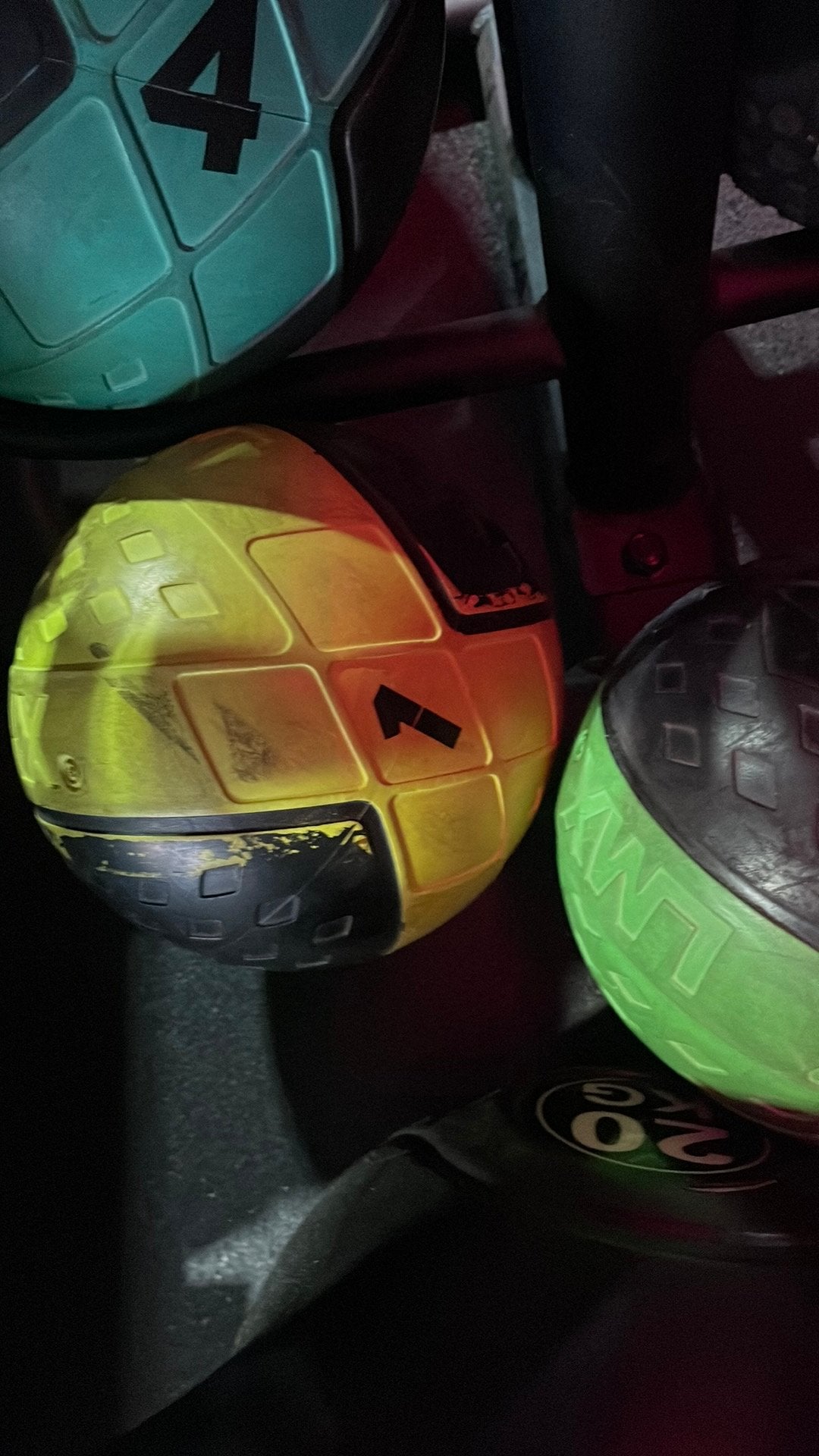 Lmx rubberen medballs 1-5kg set, Enlèvement, Utilisé