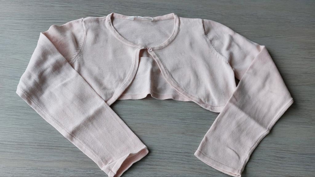 Lichtroze bolero meisje maat 140, Kinderen en Baby's, Kinderkleding | Maat 140, Meisje, Trui of Vest, H&M, Ophalen of Verzenden