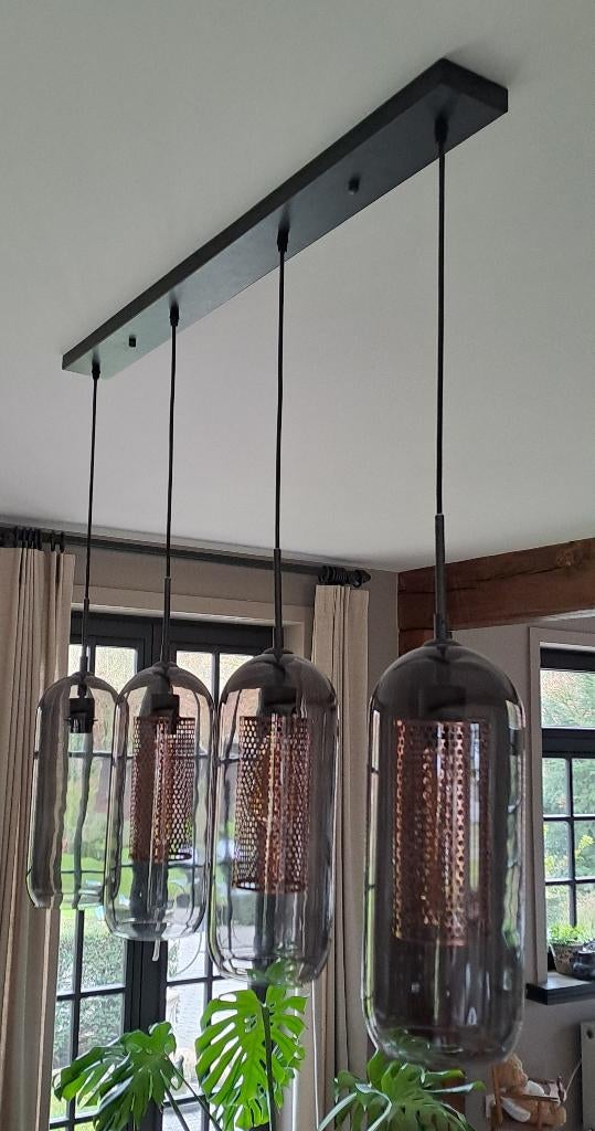 Moderne Hanglamp, Huis en Inrichting, Lampen | Hanglampen, Ophalen, 75 cm of meer, Modern, Glas