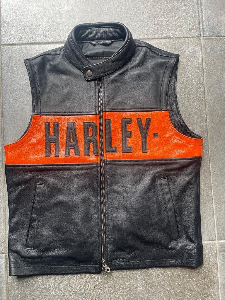 Harley davidson leren Vest, Motoren, Kleding | Motorkleding, Heren, Jas | leer, Ophalen of Verzenden, Nieuw zonder kaartje