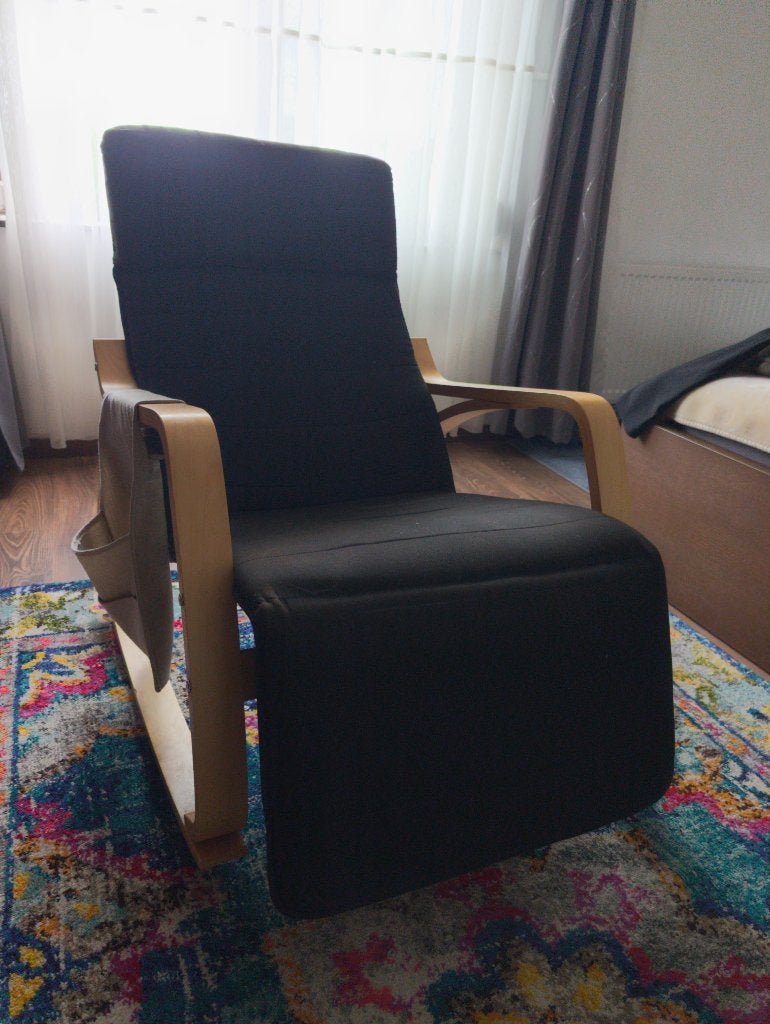 Ikea-stijl schommelstoel – comfortabel en klassiek, Bois, Enlèvement, Utilisé, Une