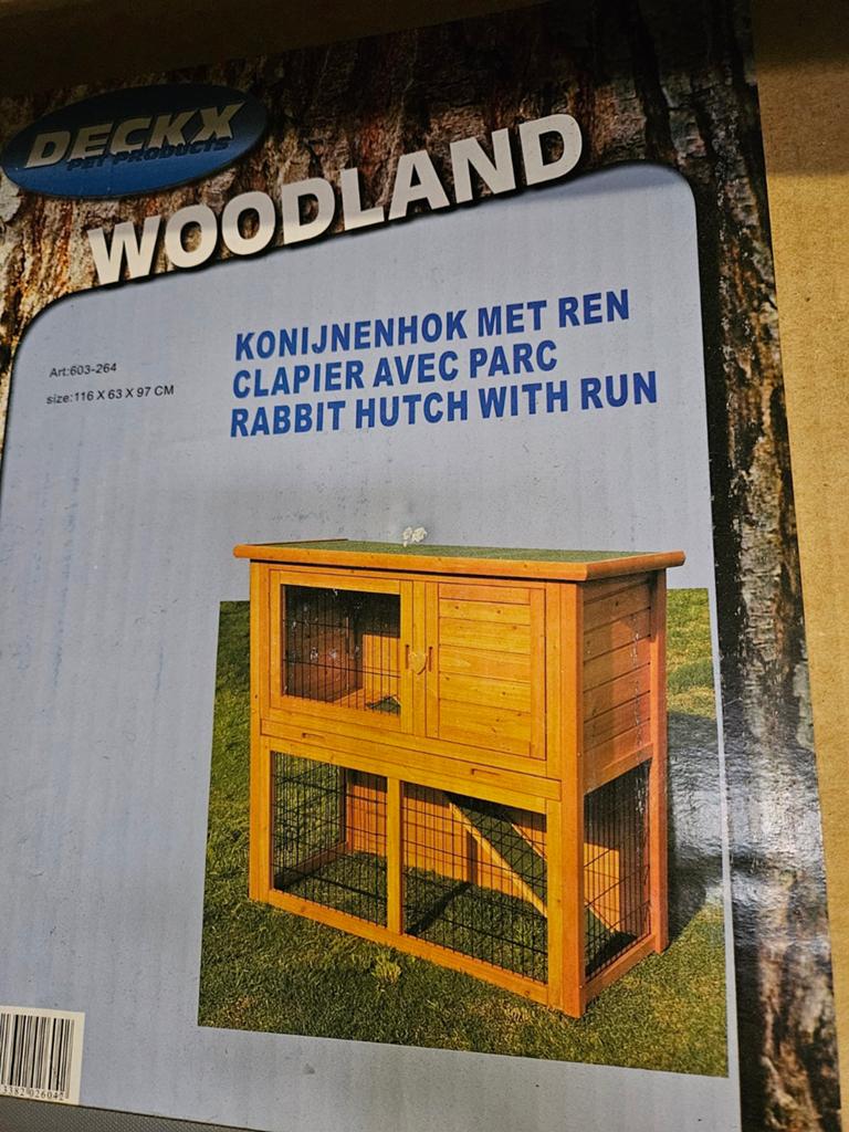 Konijnen (cavia) hok met ren., Ophalen, Hok, Cavia