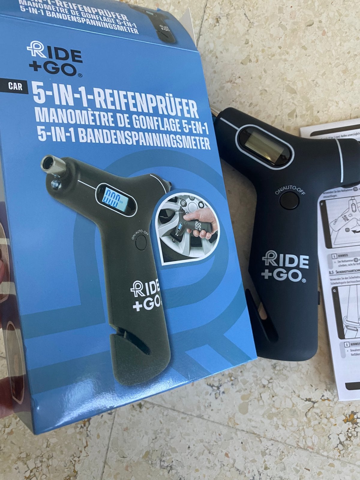 Manometer bandenspanningen meter 5 in 1, Verzenden, Zo goed als nieuw