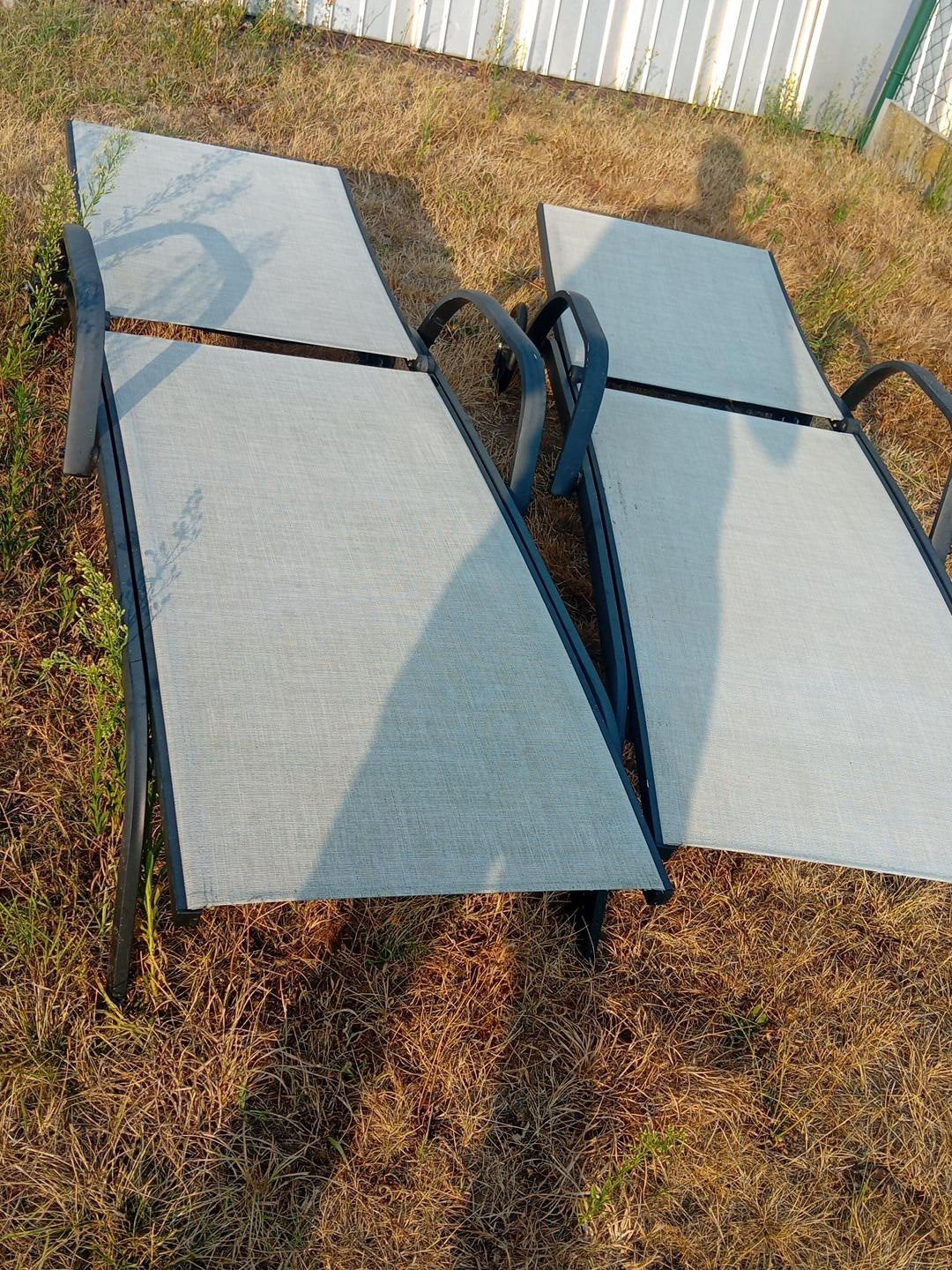 2 ligstoelen voor zwembad, Jardin & Terrasse, Chaises de jardin, Enlèvement, Utilisé, Aluminium, Empilable