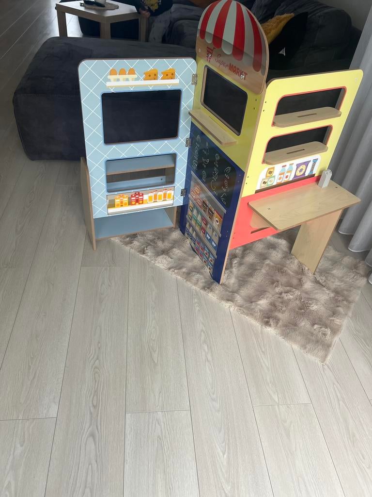 Houten kinder supermarkt / winkeltje met accessoires, Kinderen en Baby's, Ophalen, Nieuw