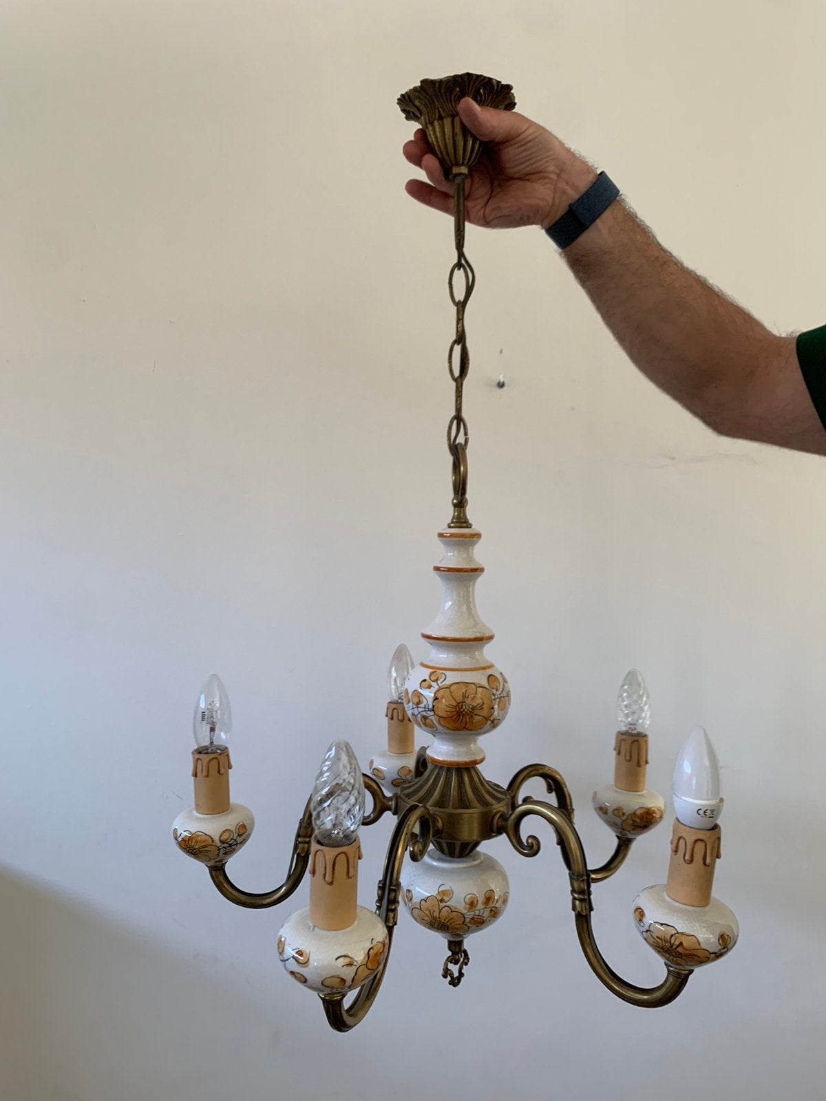 Lustre vintage, Maison & Meubles, Lampes | Lustres, Enlèvement, Utilisé